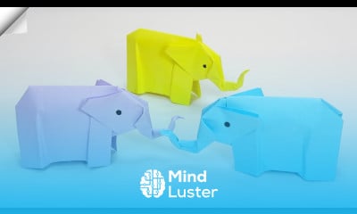 Elephant paper TOYS Easy paper crafts Origami elephant