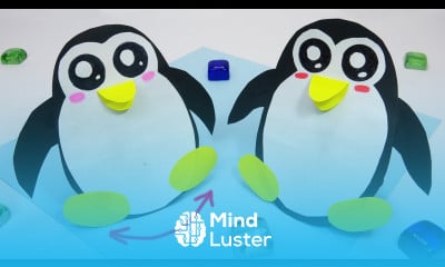 Paper penguin Moving paper TOYS Easy paper crafts