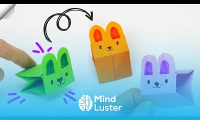 Jumping paper RABBIT Easter Craft Ideas