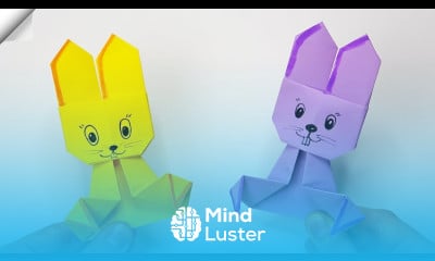Easy way origami rabbit Easter Craft Ideas