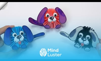 How to make paper DOG Easy paper crafts