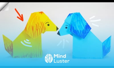 DOG shakes its head Origami DOG easy