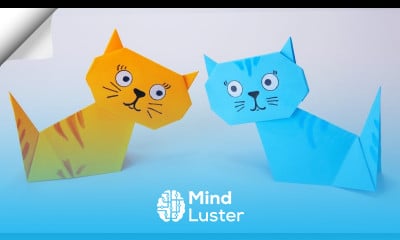 How to make origami CAT Paper crafts Origami CAT