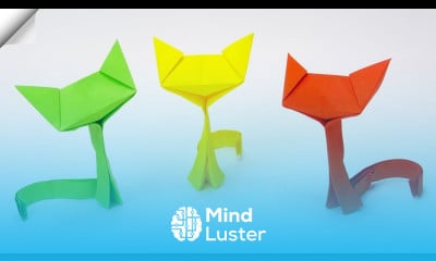 How to make origami CAT Paper crafts Paper CAT