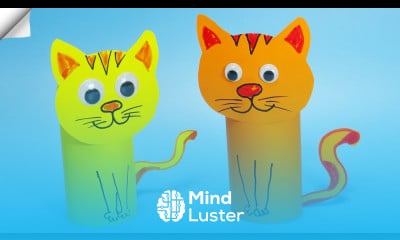 Cute Paper CAT Moving paper toys Easy Paper crafts