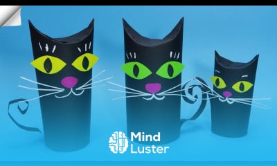 Black Paper CAT 3D Paper CAT Moving paper toys