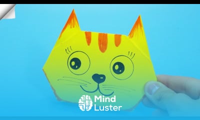 Origami CAT easy Origami CAT face