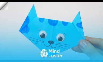 Easy Origami CAT face Paper CAT