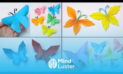 4 WAYS How to make paper BUTTERFLY PAPER BUTTERFLY