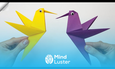 Paper hummingbird Origami bird easy