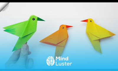 Easy origami hummingbird Paper bird