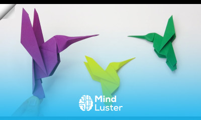 Paper hummingbird Origami bird easy