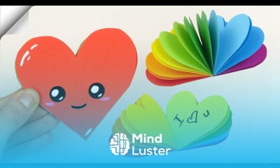 DIY mini notebook rainbow heart shape DIY Notebook