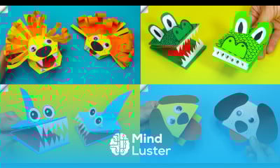 5 DIY crafts ideas How to Make a Paper Puppet Moving paper toys