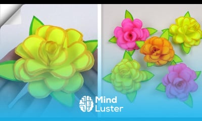 Easy Paper Flowers making How to make paper rose