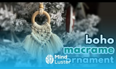 Macrame Christmas Ornaments Patterns Easy Boho Wood Ring Tutorial