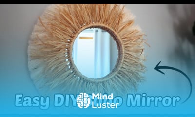DIY Boho Mirror Macrame Raffia