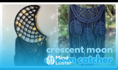 Macrame Moon Dreamcatcher with Feathers Tutorial