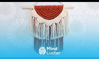 Sunflower Macrame Wall Hanging Half Circle Pattern