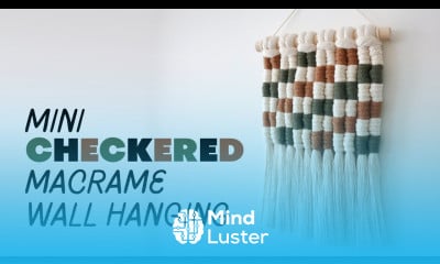 Mini Checkered Macrame Wall Hanging