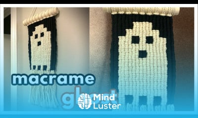 Macrame Ghost Halloween Wall Hanging DIY