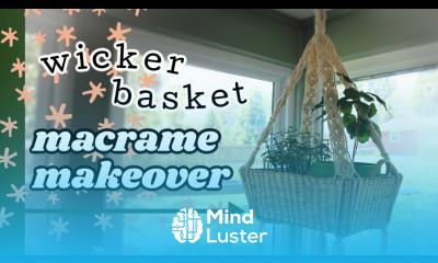 Macrame Hanging Wicker Basket EASY DIY Idea