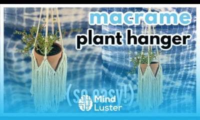 Easy Macrame Plant Hanger with Fringe DIY Tutorial