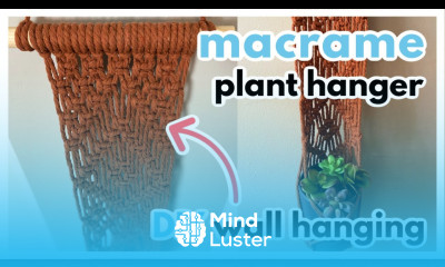 Macrame Hanging Flower Pot Holder DIY Wall Plant Hanger Tutorial