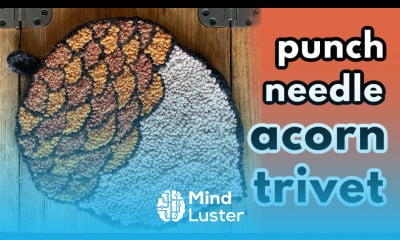 Make an Acorn Punch Needle Trivet Yarn Hot Pads