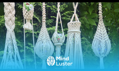 Hanging Macramé Light Sculpture Amazing Decoration for Home and Garden