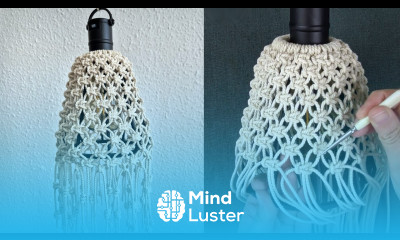 DIY Macrame Lampshade EASY Lamp Cover Hanging Home Decor