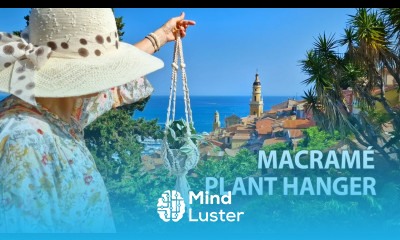 DIY Macrame Plant Hanger Design with 2 Rings and Beads