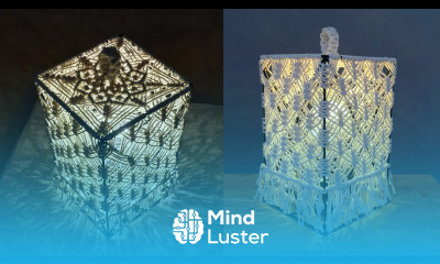 Hanging Macrame Lantern Table Lamp Tutorial Boho Decor Ideas