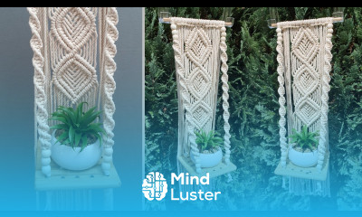 DIY Hanging Macramé SHELF Plant Hanger Tutorial