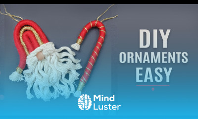 DIY Rope Gnome Candy Cane EASY Christmas Crafts