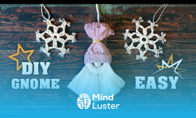 How to Make a Gnome on a Ring EASY Macrame Christmas Decorations 2022