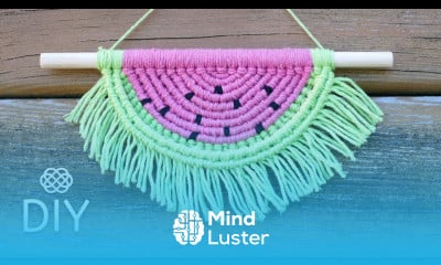 MACRAME WATERMELON PATTERN WALL HANGING TUTORIAL
