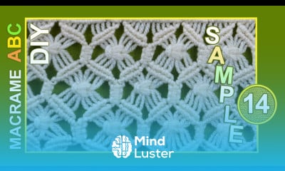 Macrame ABC pattern sample 14