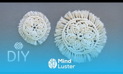 MACRAME FLOWER PATTERN COASTERS DIY BOHO TABLE DECOR 