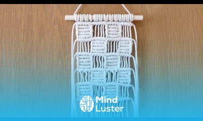 DIY Macramé Checkerboard Mesh Pattern Tutorial Wall Hanging