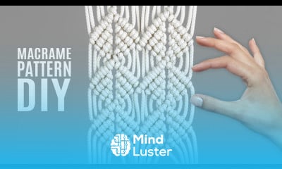 DIY Macramé Double Half Hitch Wood Grain Mesh Pattern