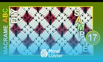 Macrame ABC pattern sample 17