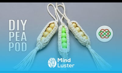 MAKE MACRAME PEA POD KEYCHAIN PENDANT DIY