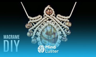 DIY Macramé Scarab Necklace Pendant Tutorial Macrame School