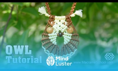 Multicolored Macramé Owl Necklace Tutorial