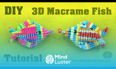 3D Macramé Fish Tutorial Pesce Pescado Poisson Peixe Fisch