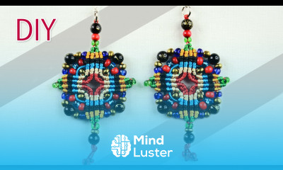 Macramé Cross shaped Earrings Tutorial