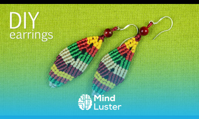 Multicolored Macramé Leaf Earrings Tutorial