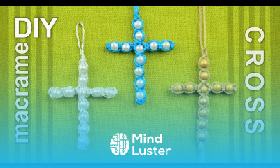 Beaded Macrame Cross Easy DIY Tutorial