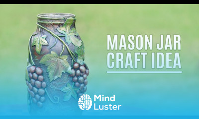MASON JAR CRAFT IDEA WITH GRAPE VINES 